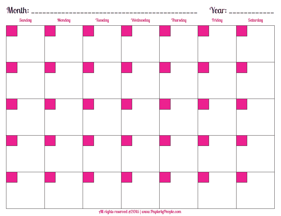 Monthly Planner Layout - Paperly People