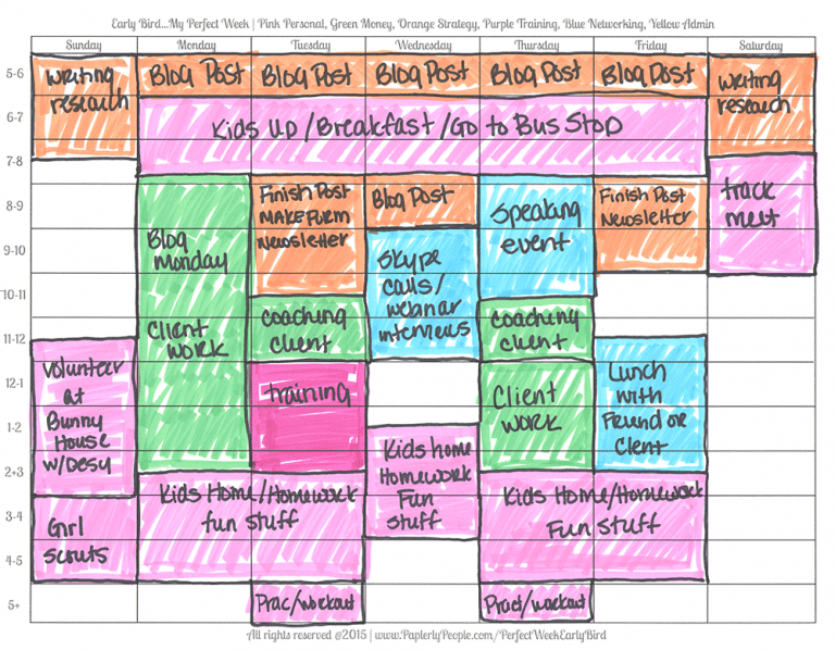 Color Coding Time Management Tips! Planning Your Perfect Week - Paperly ...