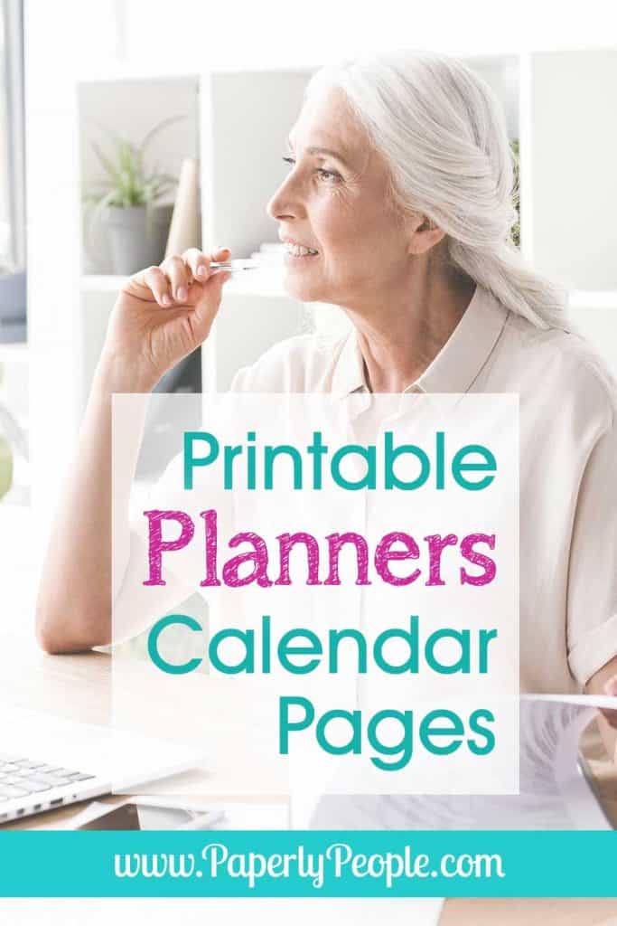 Printable Planner Calendar System For Staples ARC System or 3 Ring Binder
