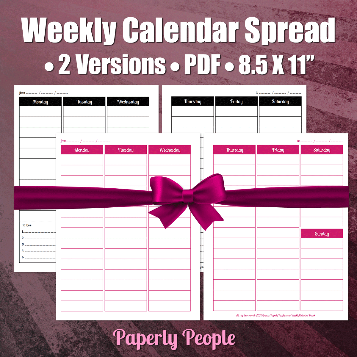 Weekly Planner Spread Banner