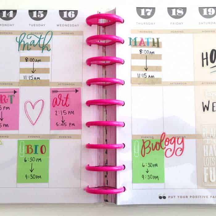 Happy Planner Clear Dashboard For Classes