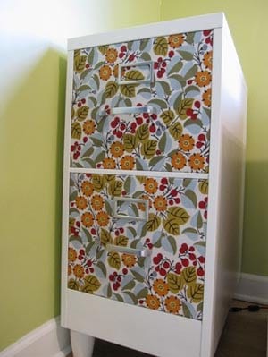 Fabric Covered Filing Cabinet | Source Waste Not Workshop