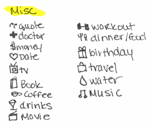 HUGE List of Bullet Journal Symbols and Icons
