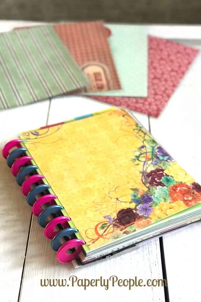 How To Make Laminated Scrapbook Paper Dividers For Your Discbound Planner