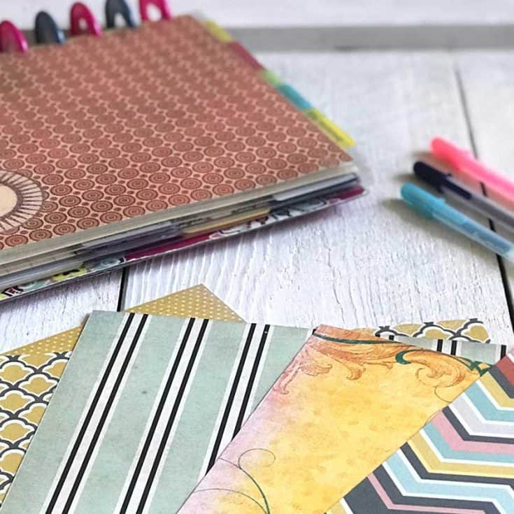 How To Make Laminated Scrapbook Paper Dividers For Your Discbound Planner