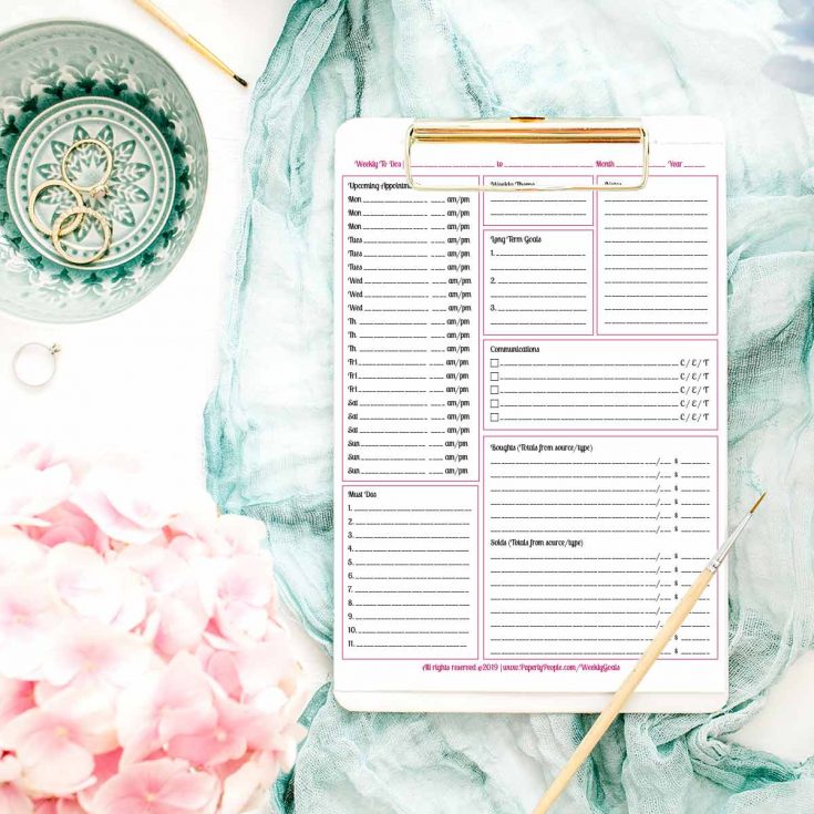Printable Planner Calendar System For Staples ARC System or 3 Ring Binder