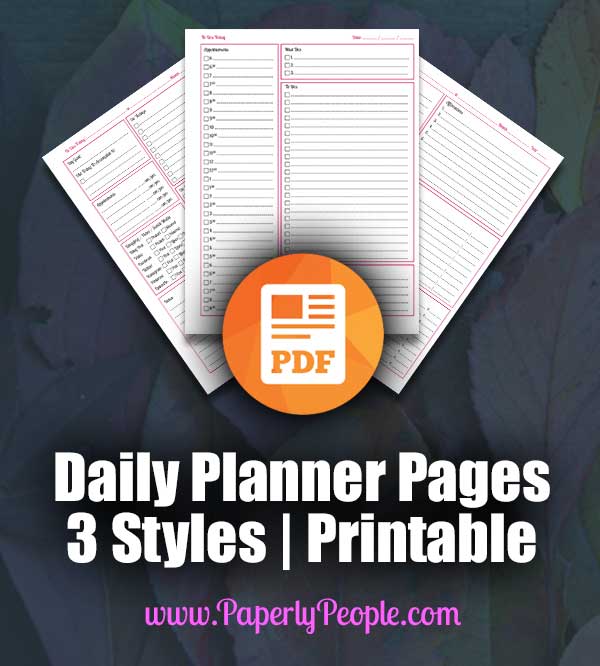 Pin op Printable daily planners