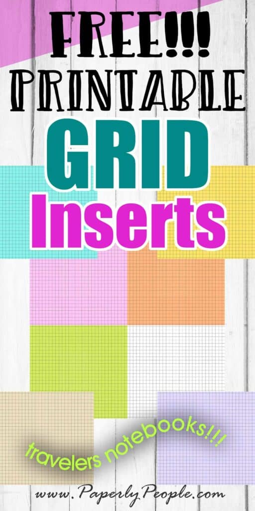 Brighten Your Notes: Colorful Grid Inserts for Travelers Notebooks
