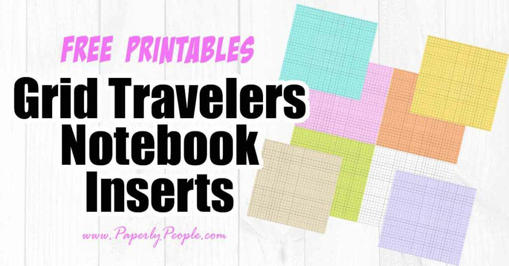 Brighten Your Notes: Colorful Grid Inserts for Travelers Notebooks
