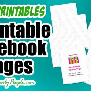 Free Printable Notebook Pages for Back to School