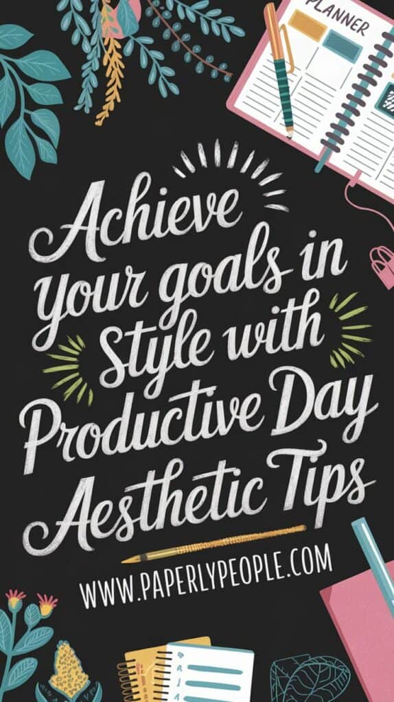 Achieve Your Goals In Style With Productive Day Aesthetic Tips