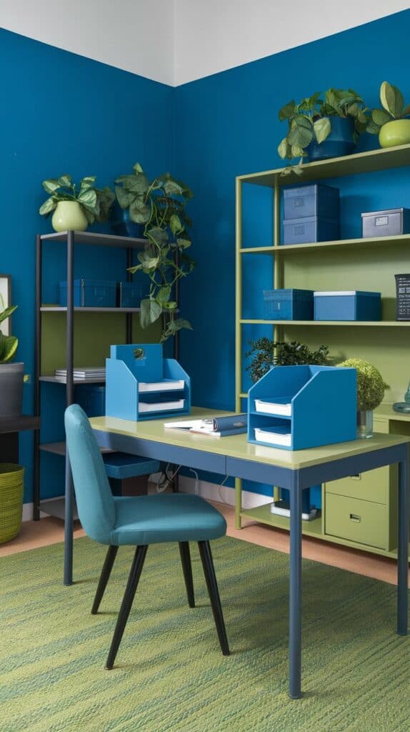 Blue and Green: The Calm Creator - 6 Home Office Color Combos for Success