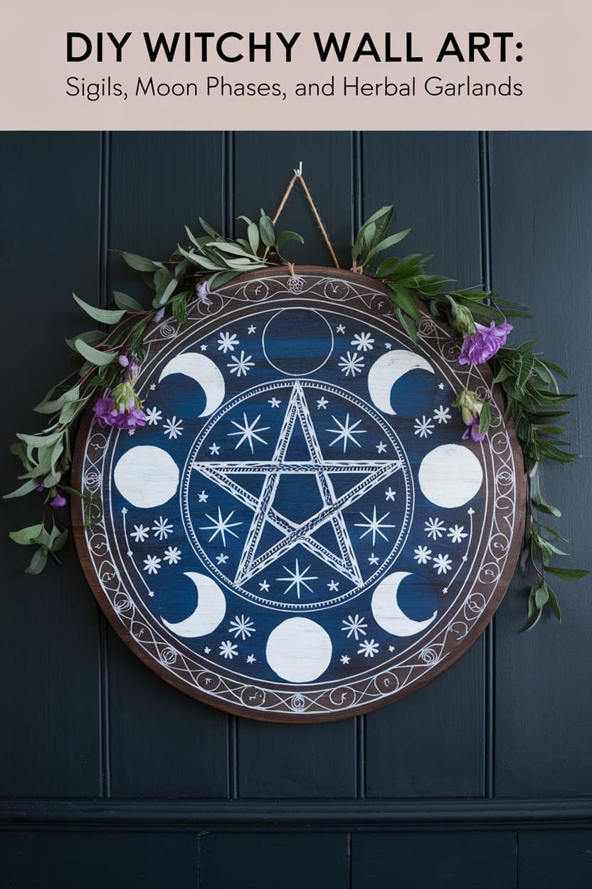 DIY Witchy Wall Art: Sigils, Moon Phases, and Herbal Garlands
