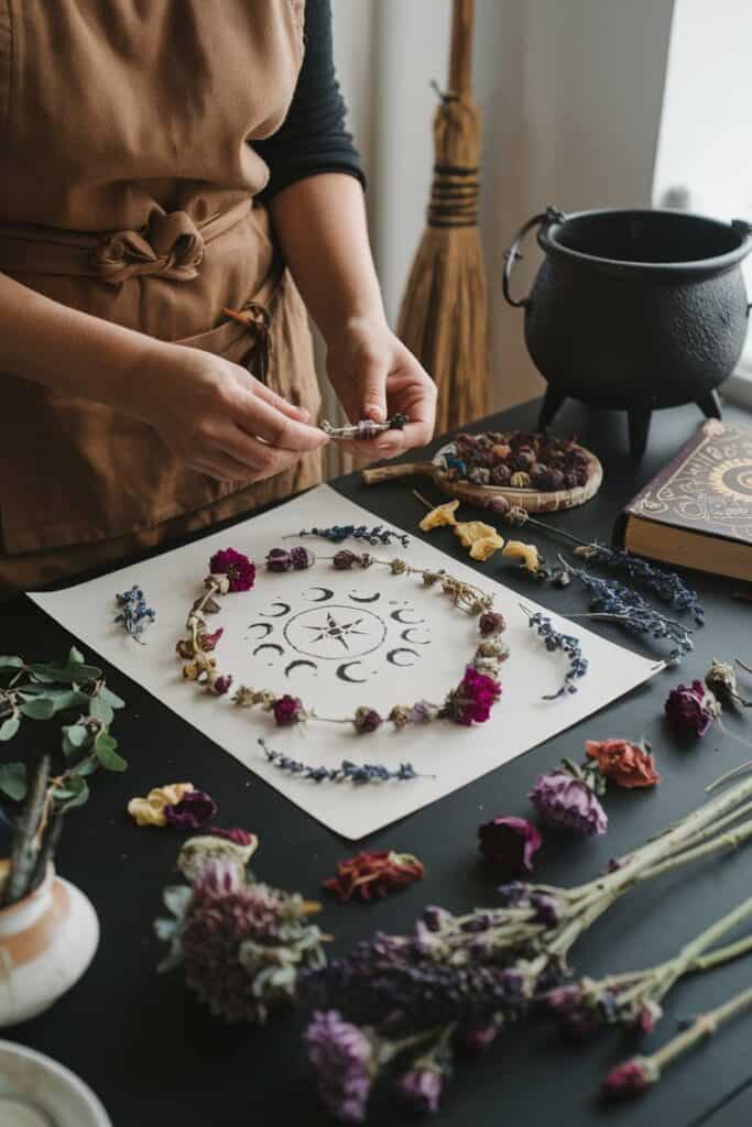 DIY Witchy Wall Art: Sigils, Moon Phases, and Herbal Garlands
