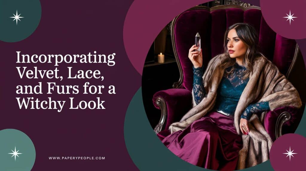 Mystical Textures: Incorporating Velvet, Lace, and Furs for a Witchy Look
